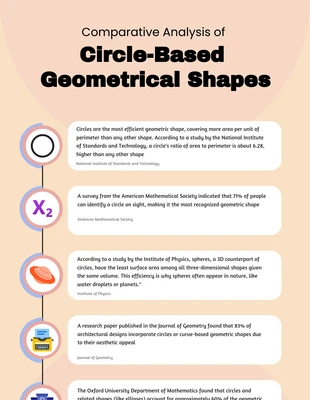 Free  Template: Circle Based Geometrical Shapes Infographic Template