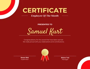 Free  Template: Abstract Staff Recognition Certificate Template