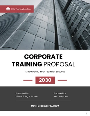 business  Template: Corporate Training Proposal Template