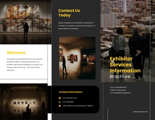 Free  Template: Exhibitor Services Information Brochure Template