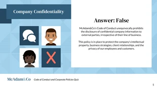 Code of Conduct and Corporate Policies Quiz Presentation - Page 5