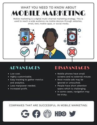 Free  Template: Mobile Marketing Infographic Template