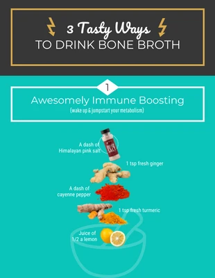 premium  Template: Bone Broth Recipe Infographic Template