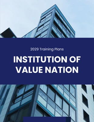 Free  Template: Institution Training Plan Template