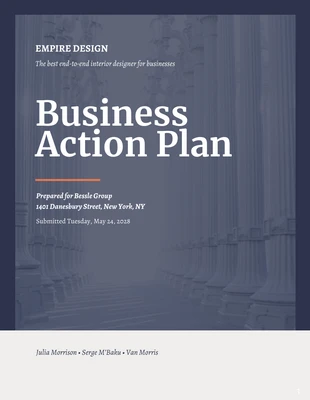 business  Template: Business Action Plan Template