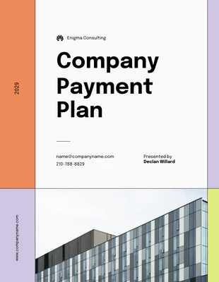 Free  Template: White Purple Payment Plan Template