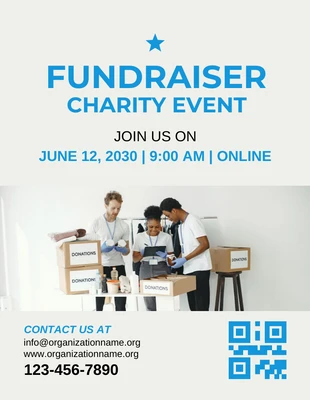 Free  Template: Cararra Fundraiser Charity Event Flyer Template