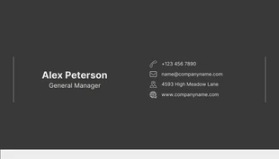 Black Simple Professional Business Card - Page 2