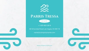 Light Blue And White Modern Texture Cleaning Business Card - Page 2