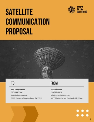 business  Template: Satellite Communication Proposal Template