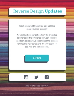 premium  Template: Gradient Rainbow Email Newsletter Template