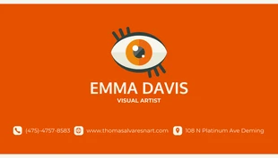 Broken White And Orange Simple Professional Painting Business Card - Page 2