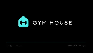 Blue and Black Gym Business Card - Page 2