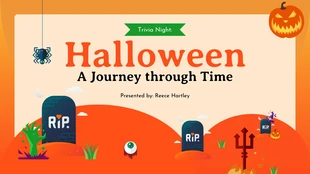 Free  Template: Orange Halloween Presentation Template