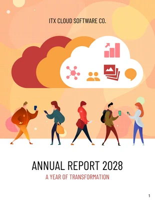 premium  Template: Tech Company Software Annual Report Template