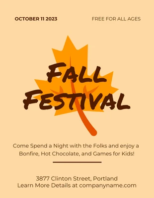 Free  Template: Maize Fall Festival Flyer Template