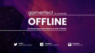 premium  Template: Bold Offline Twitch Banner