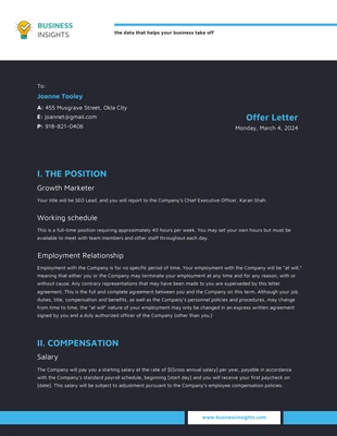 premium  Template: Blue Dart Job Offer Letter Template