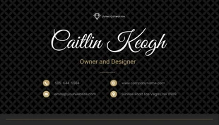 Black and Gold Luxury Jewelry Business Card - Page 2