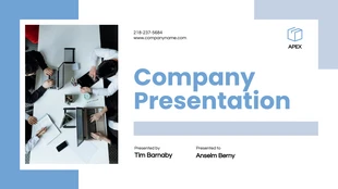 Free  Template: Monochrome Company Presentation Template