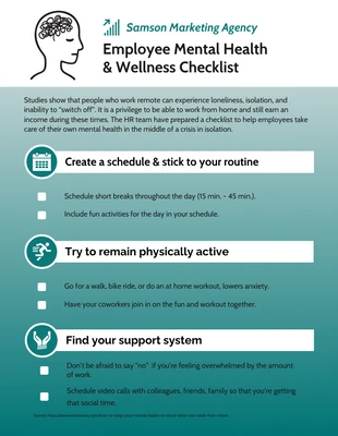 Free interactive Template: Employee Health and Wellness Checklist Form Template