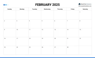 Simple Calendar Work Schedule Template - Page 2