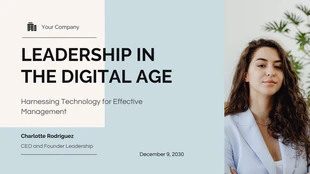 Free  Template: Leadership In Digital Age Presentation Template