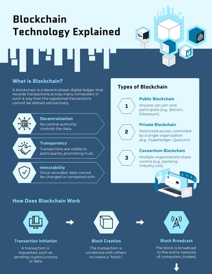 Free  Template: Block Chain Informational Infographic Template