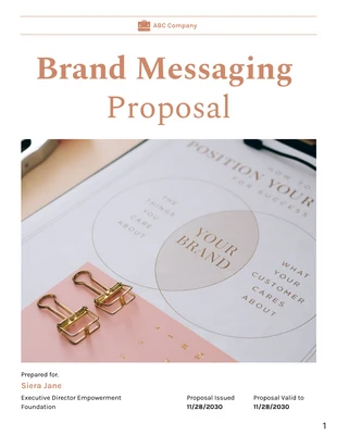 Free  Template: Brand Messaging Proposal Template