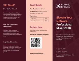 Free interactive Template: Networking Event Brochure Template