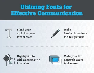 Free  Template: Utilizing Fonts for Communication Infographic Template