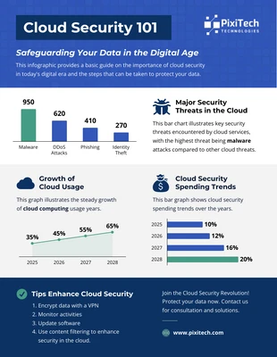 premium  Template: Cloud Security 101 Infographic Template