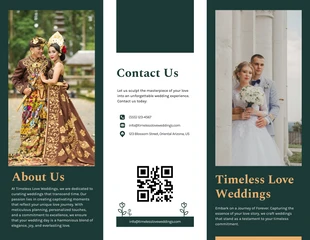 business  Template: Simple Wedding Tri-fold Brochure Template