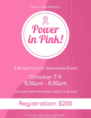 premium  Template: Breast Cancer Awareness Event Poster Template