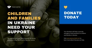 Free  Template: Support Families in Ukraine LinkedIn Post