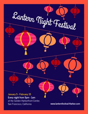 business  Template: Chinese Lantern Night Festival Event Flyer Template