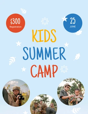 Free  Template: Colorful Kids Summer Camp Event Newsletter Template