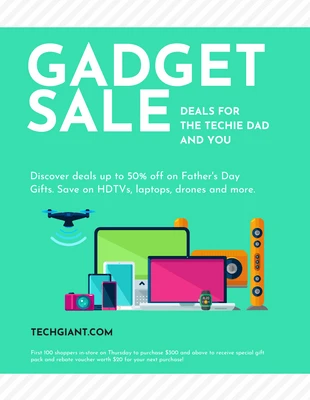 Free  Template: Gadget Sale Flyer Design Template