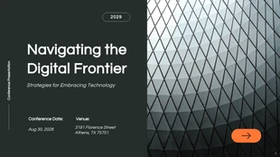 premium  Template: Digital Frontier Conference Presentation Template