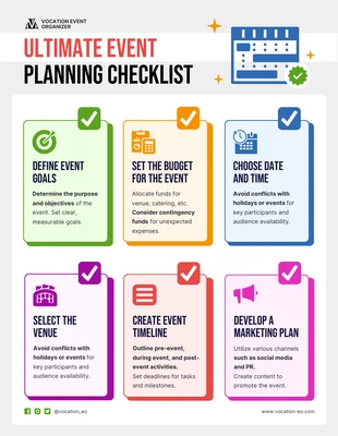 Free  Template: Ultimate Event Planning Checklist Infographic Template