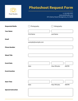 business  Template: Minimalist Request Form Template