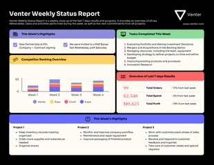 Free  Template: Weekly Executive Summary Report Template