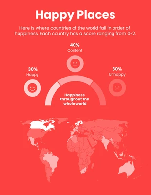 premium  Template: Cinnabar Happiness Geographic Infographic Template