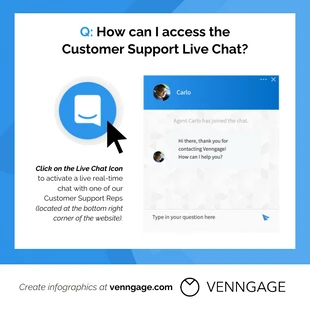 premium  Template: Customer Support Live Chat FAQ Instagram Post