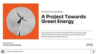 Free  Template: A Project Towards Green Energy Presentation Template