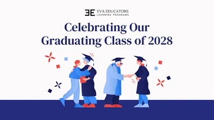 premium  Template: Blue Illustration Graduation Presentation Template