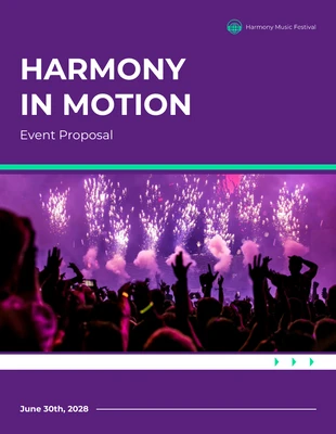 premium  Template: Modern Design Harmony in Motion Event Proposal Template