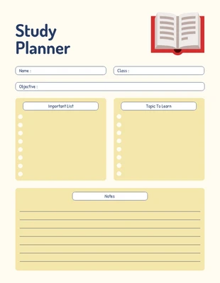 Free  Template: Yellow Simple Lesson Plan Template