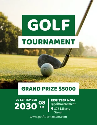 Free  Template: Killarney Golf Tournament Flyer Template