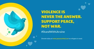 Free  Template: Peace in Ukraine Facebook Post